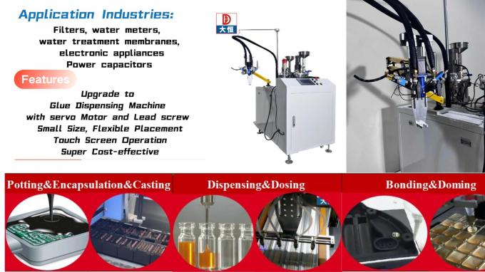 Automatyczny dystrybutor epoksydowy CNC Ab Part Automatyczna maszyna do dystrybucji kleju z głowicą rozszerzającą 0